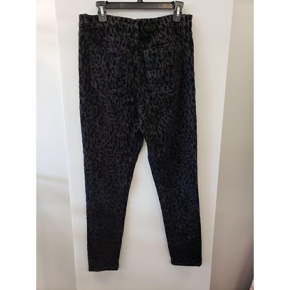 Rachel Roy Jean Jeggings Black sz 31 Flocked Animal-Printed NEW‎ - Picture 5 of 7